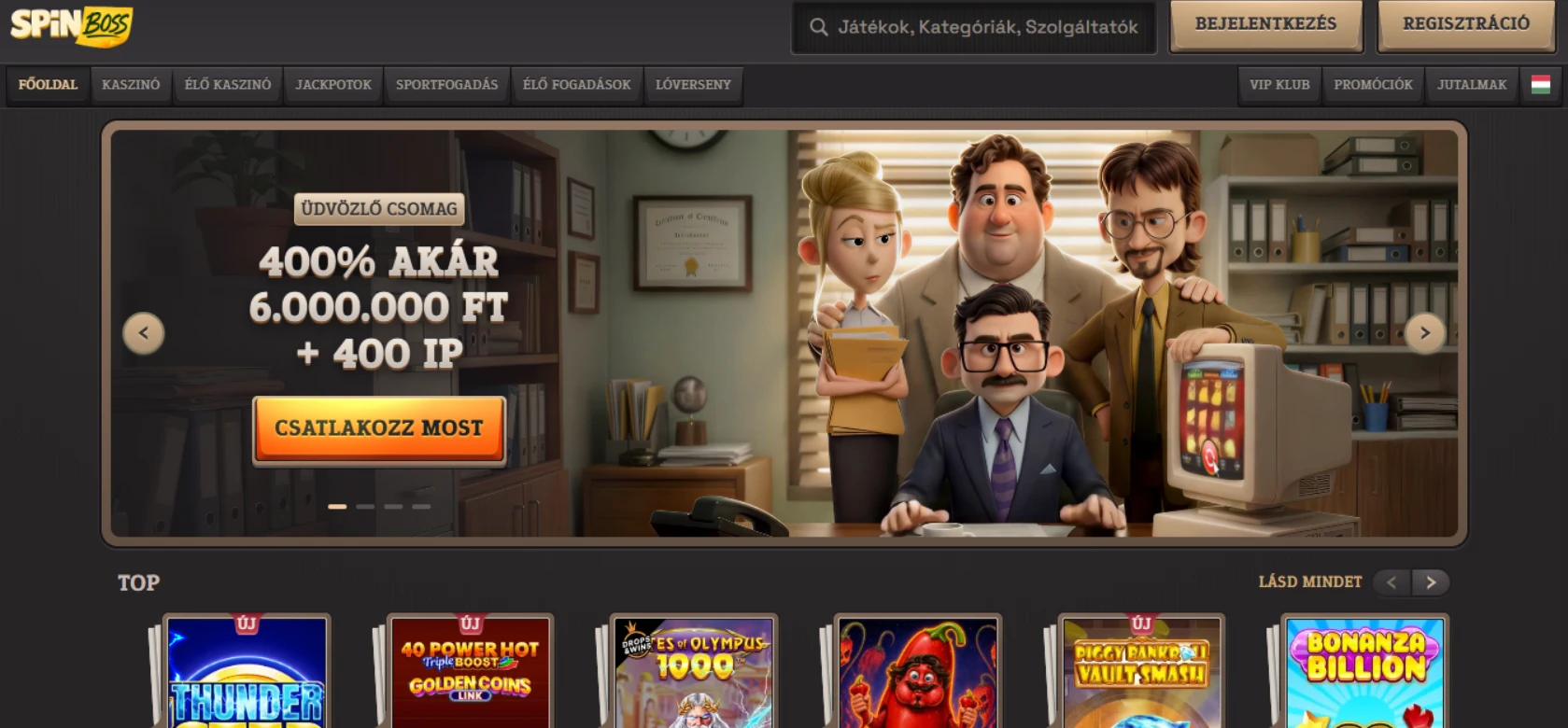 SpinBoss Casino Screen